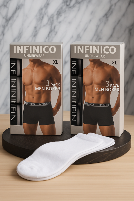 🧦 מארז מבצע – 12 זוגות גרביים + 10 בוקסרים